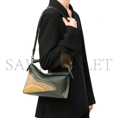 LOEWE SMALL PUZZLE EDGE LANDSCAPE BAG IN NAPPA CALFSKIN A510P60XB0-5686 (24*16.5*10.5cm)